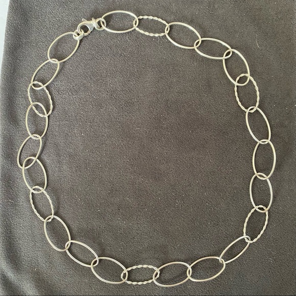 Jewelry - Sterling silver textured chunky link chain -18”